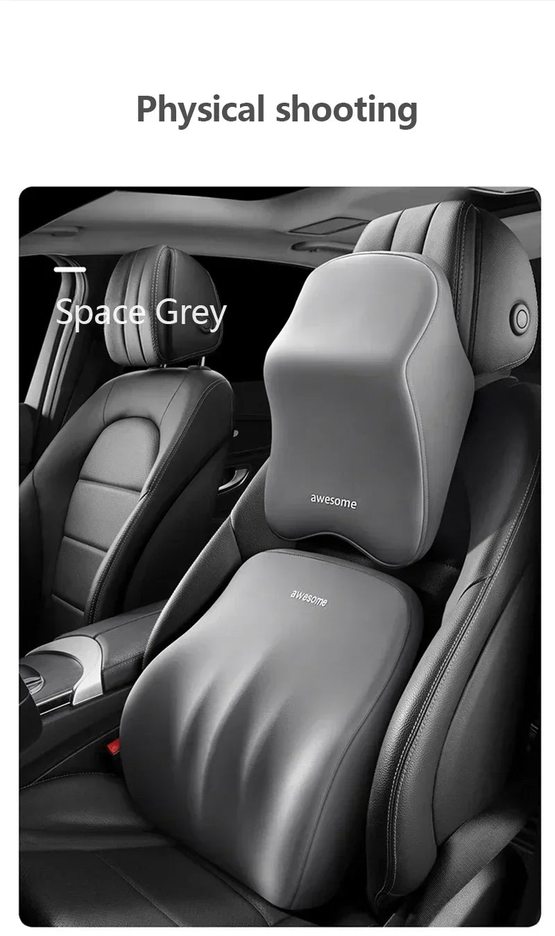Nouvel appui-tête de voiture avec support lombaire, coussin en mousse à mémoire de forme pour le cou et protection des épaules pour un confort amélioré