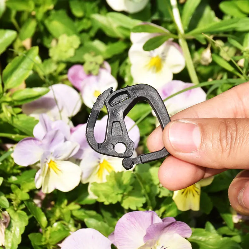 20/50/100 pièces Crochets noirs pour filet pare-soleil, Outil d'installation Agraffe pour filet pare-soleil de jardin, Support de suspension pour clôture de cour extérieure et de volière