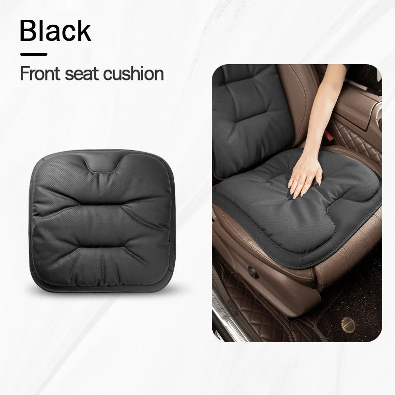 Housse de siège de voiture universelle en cuir, housse de coussin de taille pour siège de voiture, quatre saisons, coussin de Protection pour sièges intérieurs automobiles, accessoire de voiture