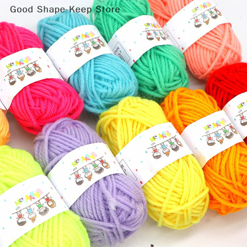 Fil de laine de coton doux et chaud, 12 pièces, fil de tricot à la main de bonne qualité pour laine au Crochet faite à la main, fil de tricot chaud