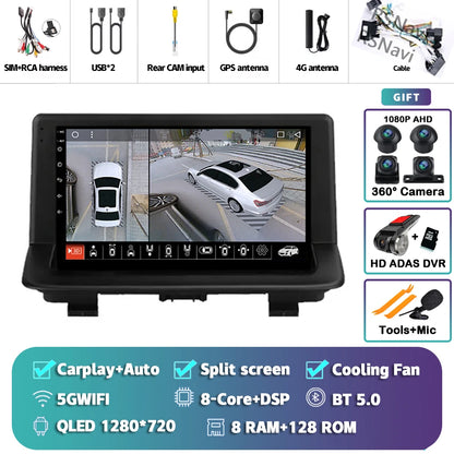 Android 15 sans fil CarPlay Auto autoradio pour Audi Q3 2012-2018 DSP lecteur vidéo multimédia GPS stéréo Autoradio unité principale WIFI