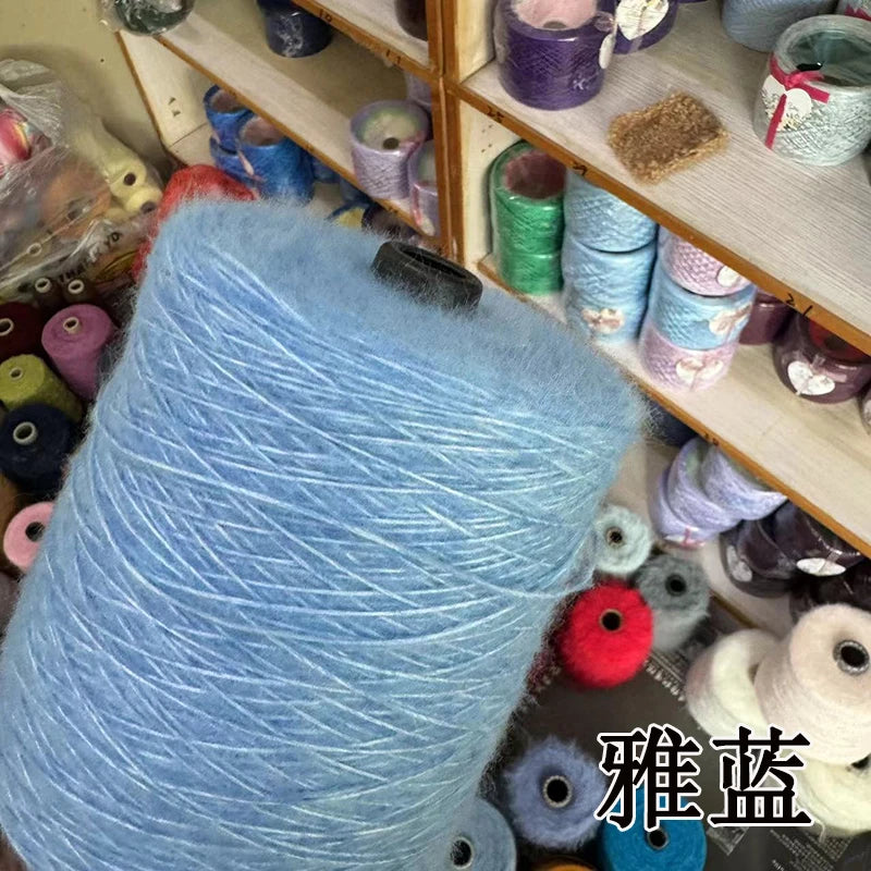 1 régiment de 500 grammes de laine Mohair ultra douce près du corps sans collant, foulards tricotés à la main, fil de pull
