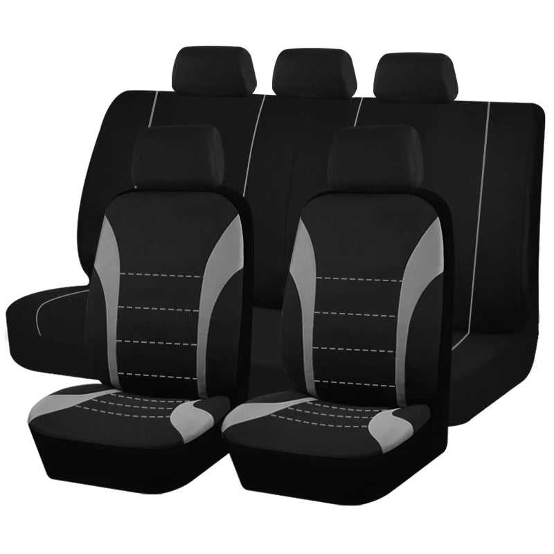 Housses de siège de voiture universelles en tissu Polyester, adaptées à la plupart des voitures, Suv, camion, avec Airbag, accessoires de voiture compatibles, housse de siège intérieur