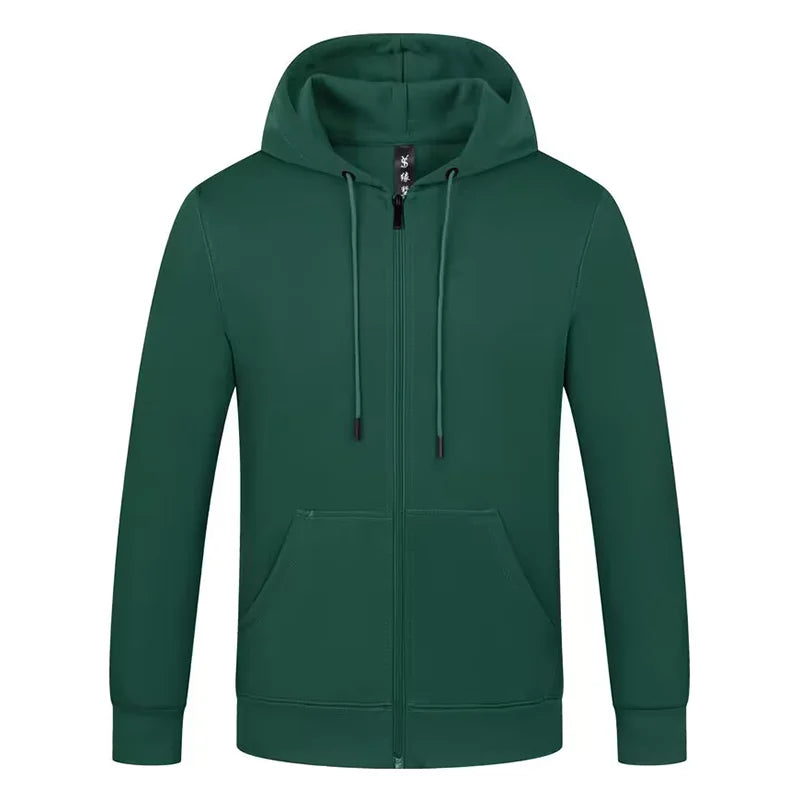 Sweat à capuche zippé à manches longues pour hommes et femmes, logo personnalisé, haut publicitaire décontracté, polyester, logo imprimé, équipe, conçu