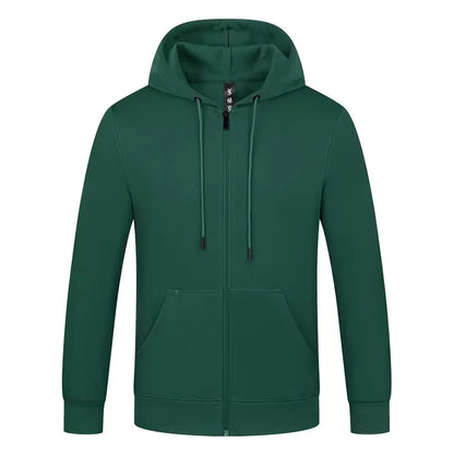 Sweat à capuche zippé à manches longues pour hommes et femmes, logo personnalisé, haut publicitaire décontracté, polyester, logo imprimé, équipe, conçu