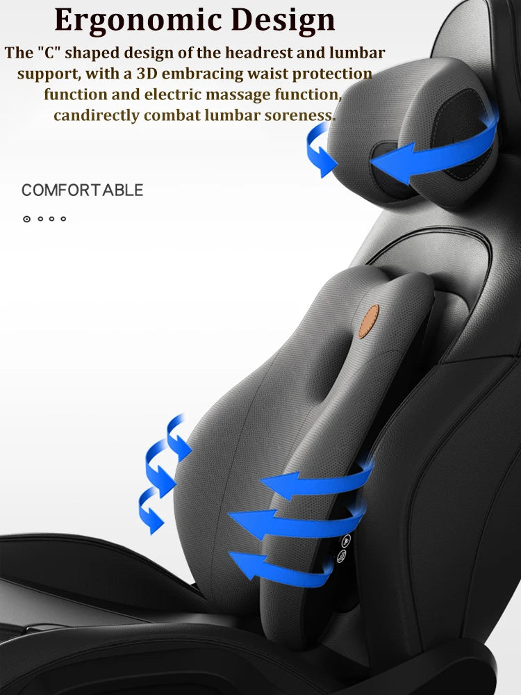 Oreiller de Massage du cou de voiture, coussin de soutien lombaire, siège Auto voyage, relaxation, Support de taille, accessoires automobiles, appui-tête universel
