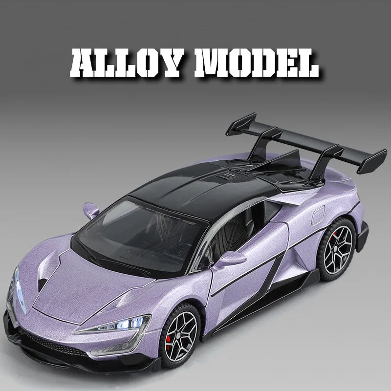 Simulation 1:32 YANGWANG-modèle de voiture en alliage U9, véhicule de jeu cadeau d'anniversaire avec son et lumière voiture jouet pour enfants garçon