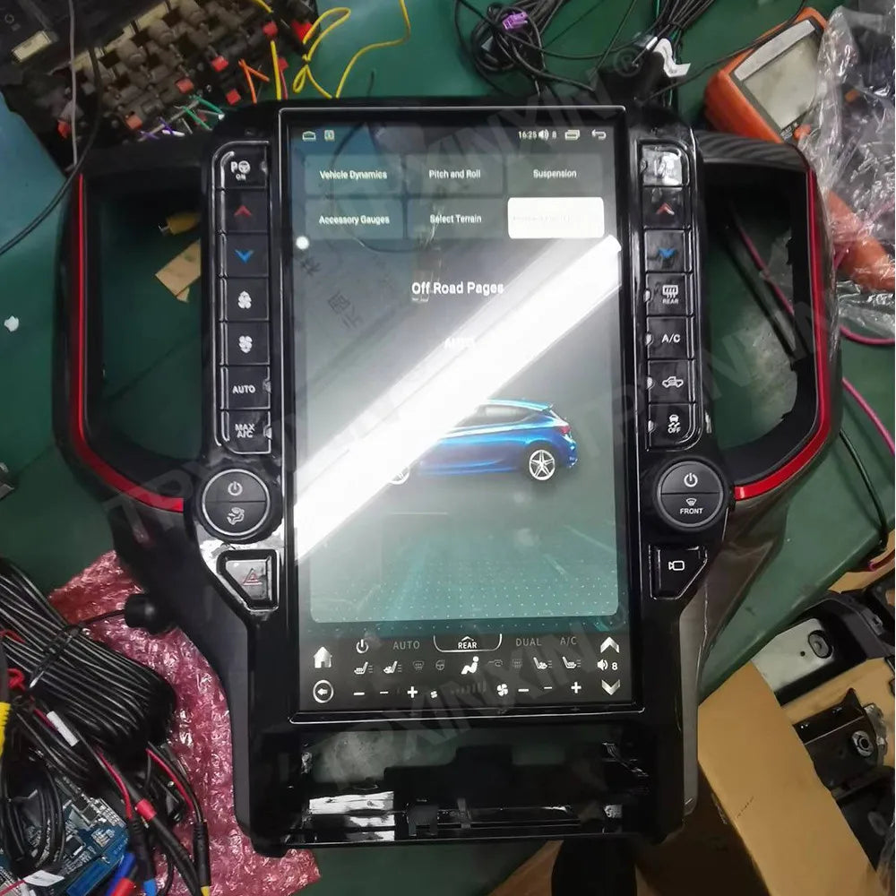 Autoradio Android 13 avec Écran Vertical, Navigation GPS, Stéréo, 4G, WiFi, Unité Centrale, Limitation, pour Voiture Dodge RAM 2018-2022