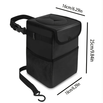 Poubelle de voiture avec couvercle, boîte de rangement pliante, poubelle de voiture étanche, rangement de siège de voiture