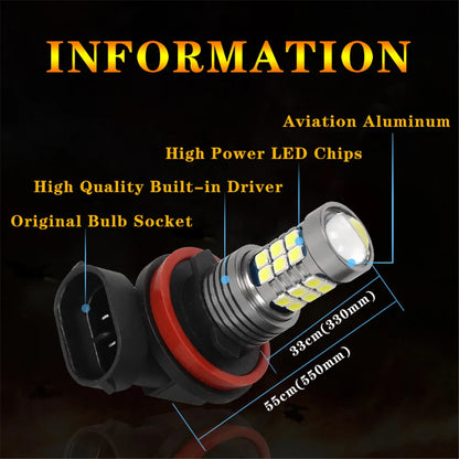 Ampoule LED antibrouillard avant de voiture, 2 pièces, pour AUDI A4 B7 B8 B9 2009 - 2019 2010 2011 2012 2013 2014 2015 2016 2017 2018, accessoire