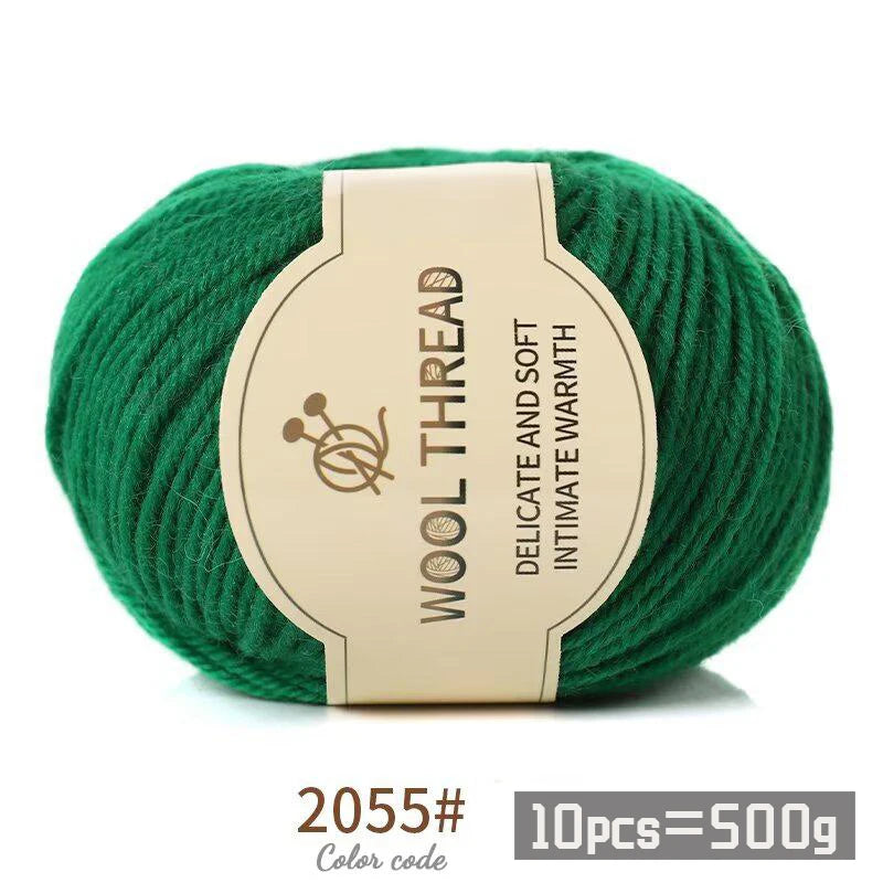 500g 290 Fil de laine d'alpaga peigné moyennement grossier, kit de matériel de tricot fait à la main chaud et à la mode pour l'automne et l'hiver, plusieurs couleurs de boules de fil pour fabriquer des pulls, des foulards
