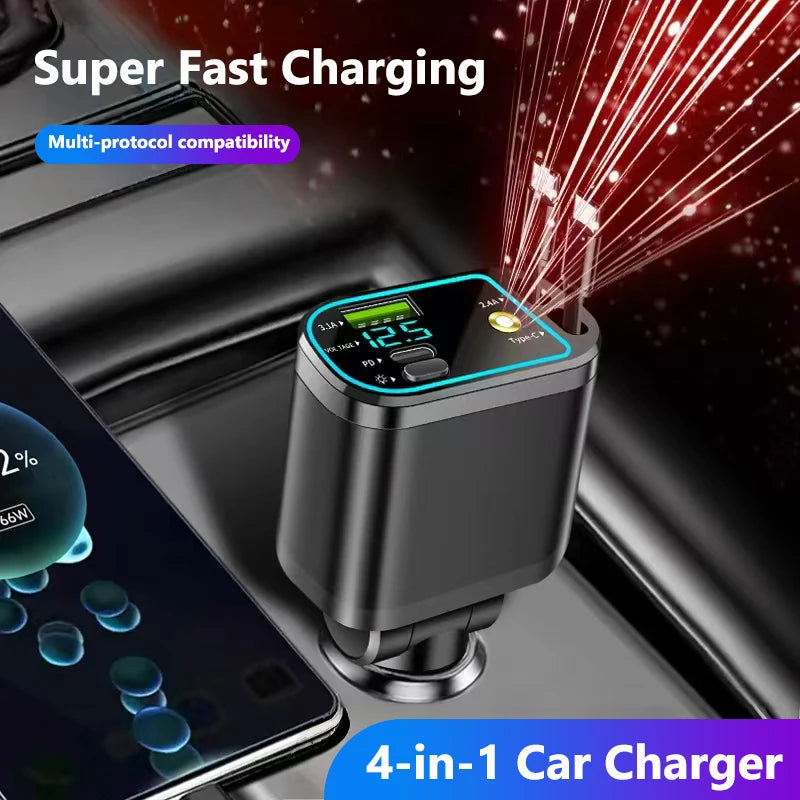 Chargeur de téléphone portable pour un à cinq véhicules, prenant en charge une charge ultra rapide, avec lumière ambiante et ciel étoilé