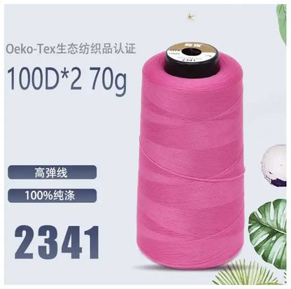 Fil de nylon à haute élasticité en polyester de 3000 mètres - Fil de surjet dense 200D pour rideaux, sous-vêtements et emballage décoratif