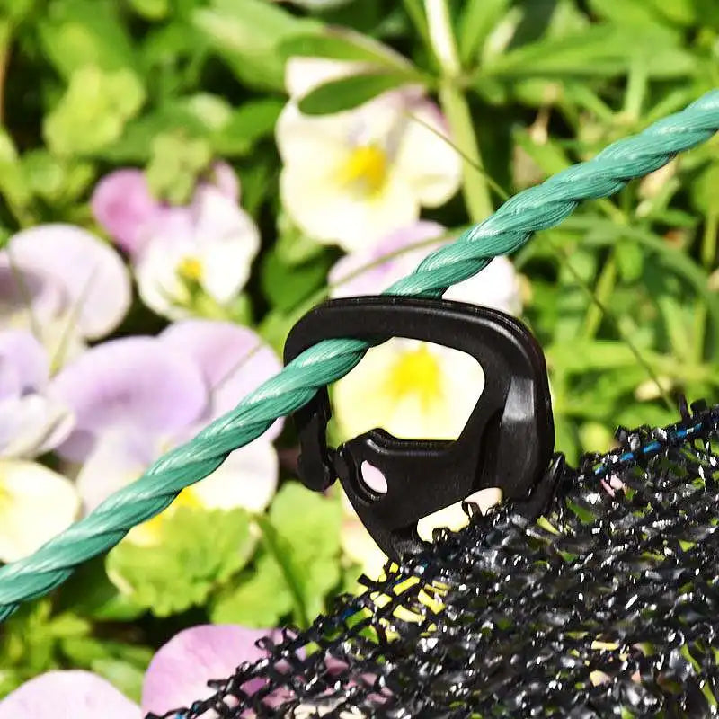 20/50/100 pièces Crochets noirs pour filet pare-soleil, Outil d'installation Agraffe pour filet pare-soleil de jardin, Support de suspension pour clôture de cour extérieure et de volière