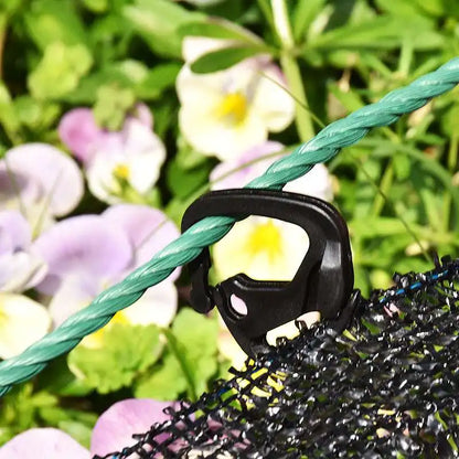 20/50/100 pièces Crochets noirs pour filet pare-soleil, Outil d'installation Agraffe pour filet pare-soleil de jardin, Support de suspension pour clôture de cour extérieure et de volière