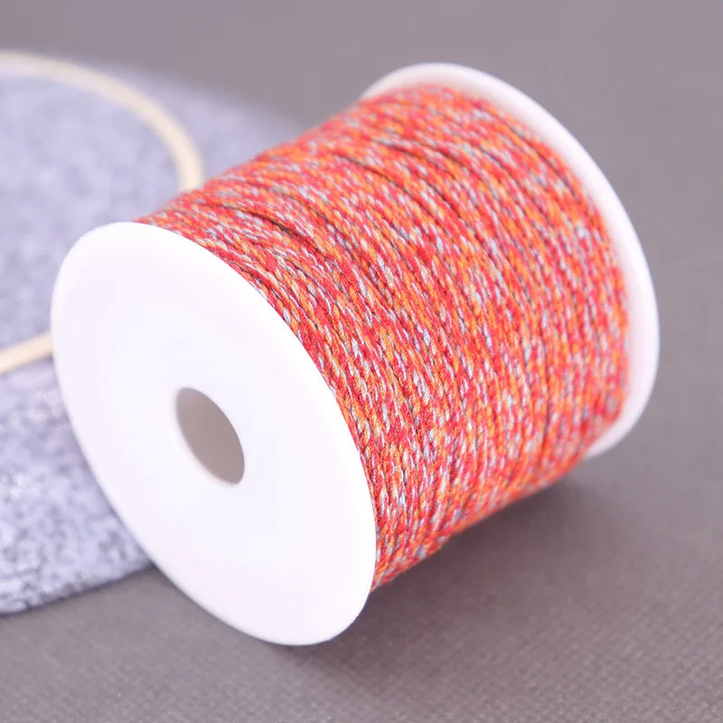 Corde de coton pour macramé, ficelle, ficelle, fil, artisanat, couture, tentures murales faites à la main, bohème, fête de mariage, décoration d'intérieur, 1.2mm, 37m