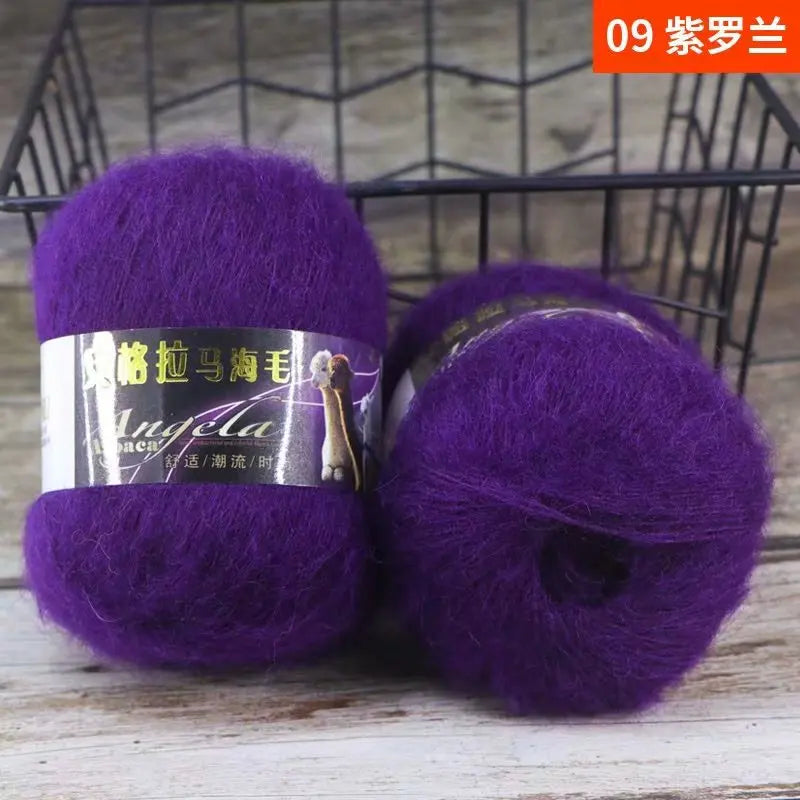 Fil de laine Mohair d'alpaga en peluche pour fil à tricoter, écharpe de pull 40 grammes/boule, fils épais de Lanas doux et chaud gonflés