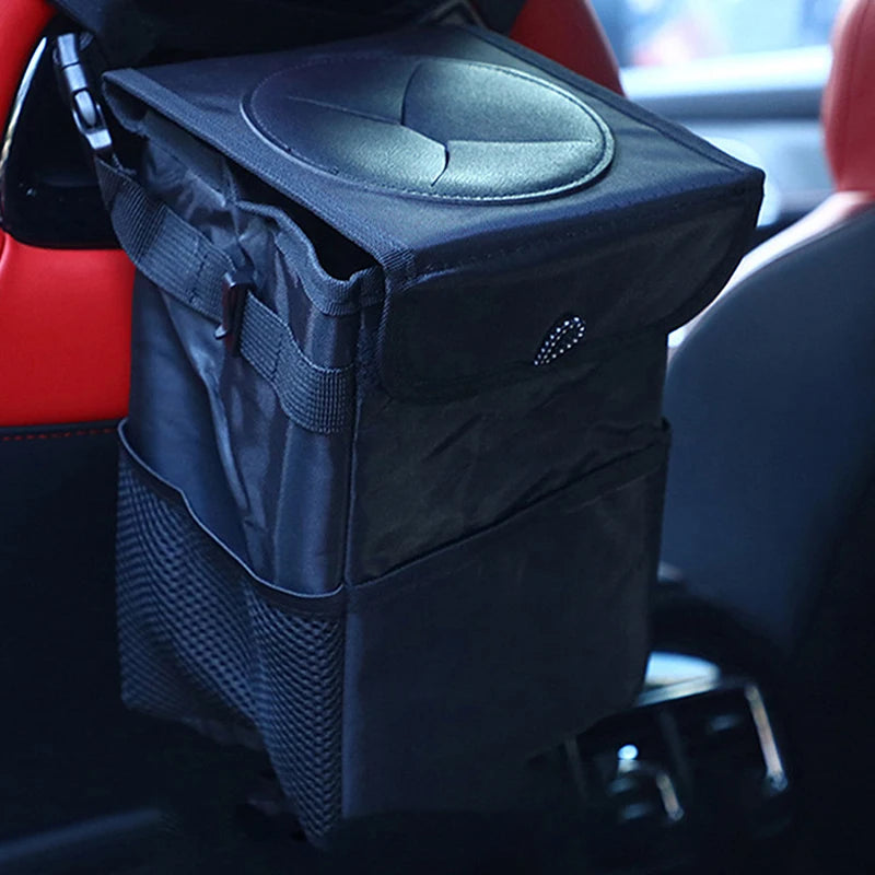 Poubelle de voiture pliable portable étanche, poubelle multifonctionnelle, conteneur de stockage intérieur