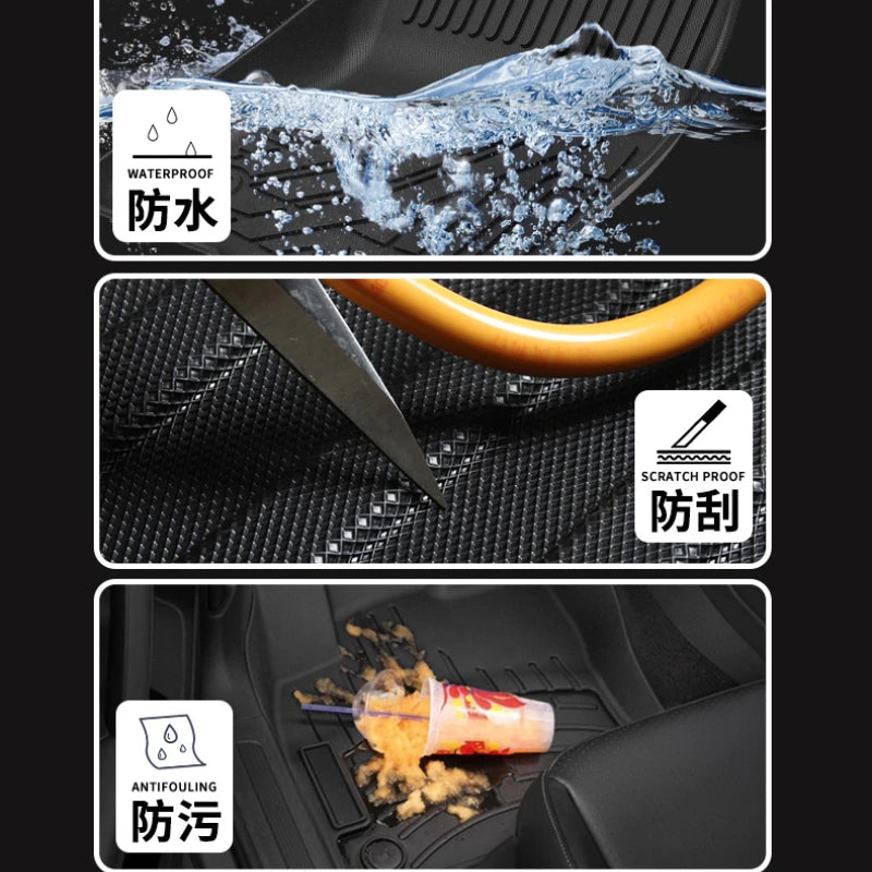 Tapis de Sol Antidérapants Imperméables pour Xpeng G6 2023 2024, Doublure de Chargement Avant et Arrière, Polymères de Coffre, Accessoires