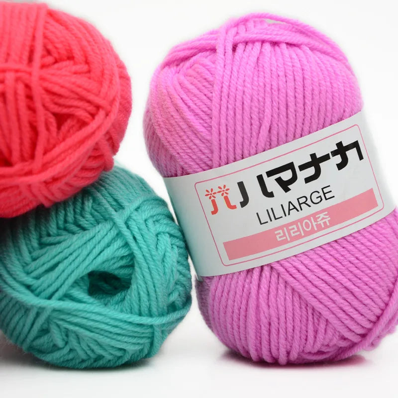 Fil à tricoter en coton doux et épais pour bébé, fil de velours en fibres épaisses pour tricot à la main, fil à crocheter pour pull DIY