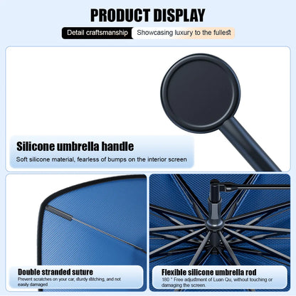Pare-soleil de pare-brise de voiture avec rotation à 360 °, poignée pliable, pare-soleil de fenêtre avant, protection UV, accessoires de voiture, le plus récent