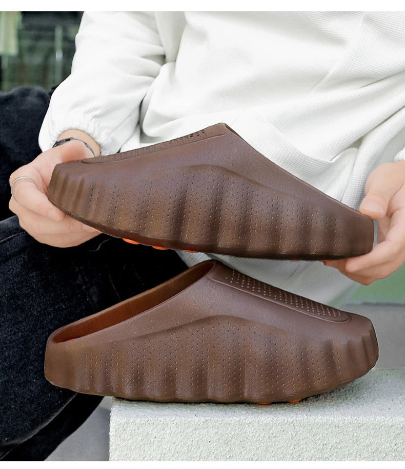 Pantoufles d'été à la mode pour hommes, chaussures d'extérieur légères antidérapantes à tige basse, chaussures décontractées résistantes à l'eau pour hommes