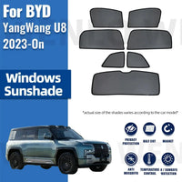 Pare-soleil magnétique pour voiture BYD YangWang U8 2023 2024, cadre de pare-brise avant, rideau pour fenêtre latérale arrière de bébé, bouclier pare-soleil