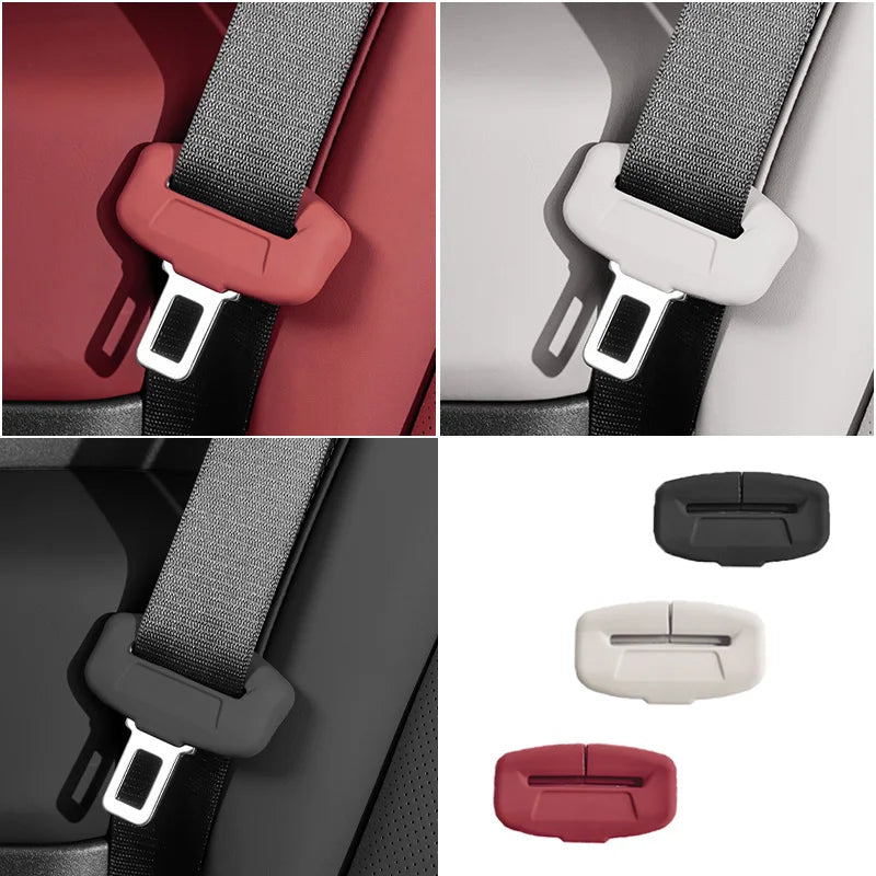 Boucle de ceinture de sécurité de voiture, coque en Silicone, protection anti-rayures et anti-bruit anormal, accessoires d'intérieur de ceinture de sécurité