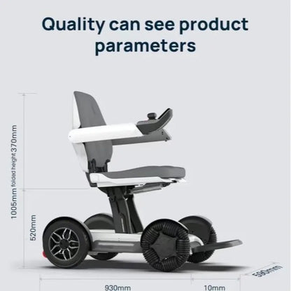 Fauteuil roulant électrique pliant automatique télécommandé, scooter électrique