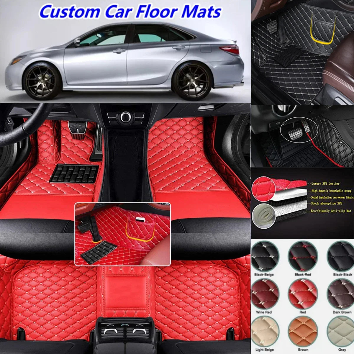 Pour Lynk & Co Z10 Z20 900 tapis de sol de voiture personnalisés tapis Auto en cuir PU imperméable pied Coche accessoire revêtement de sol