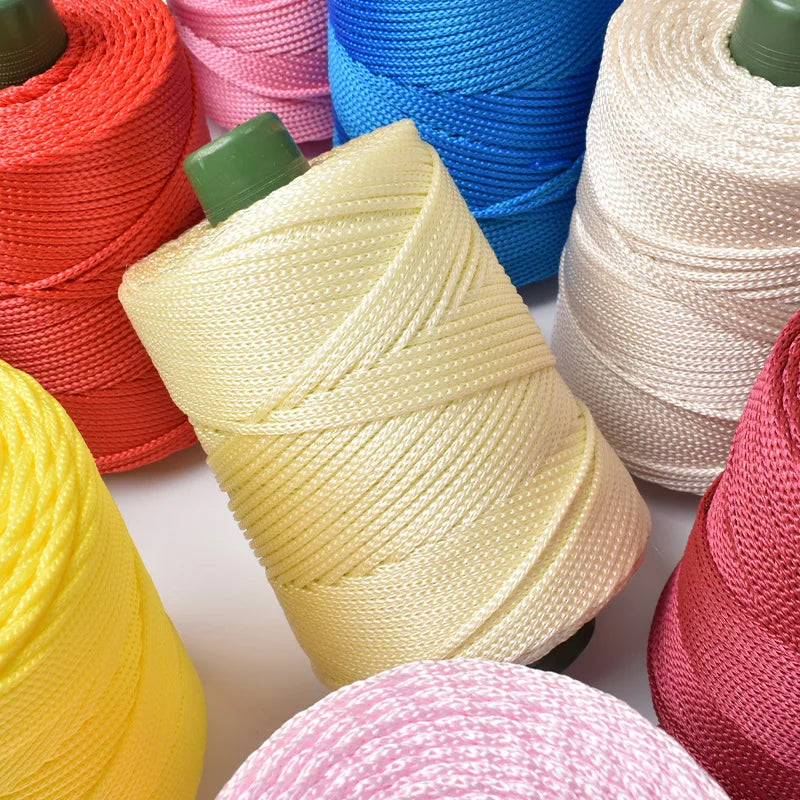 Corde légère au crochet, 250g, 3mm, fil creux cool au crochet, chapeau de soleil d'été, tricot à la main, fils épais, sac, coussin de chapeau
