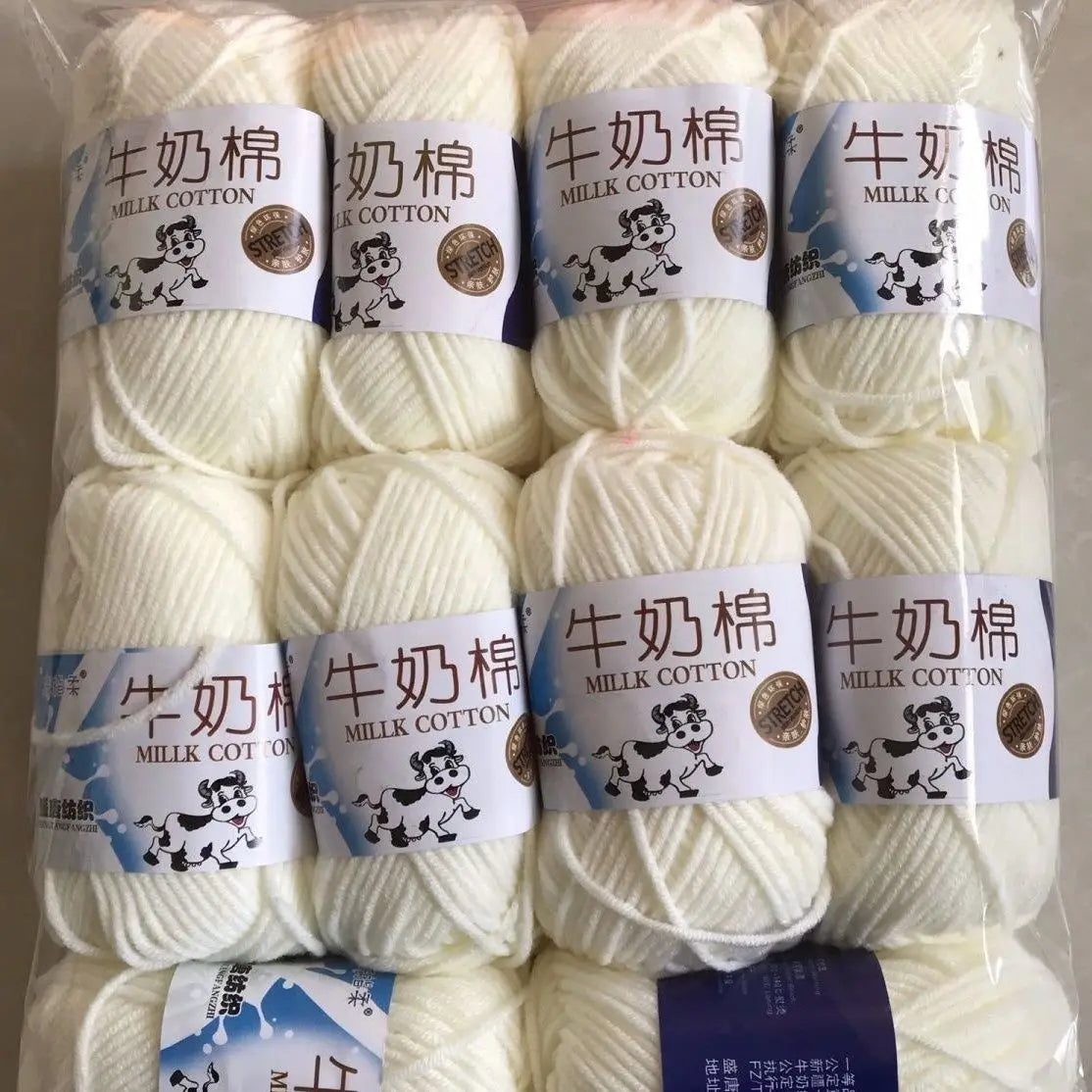 Fil de laine et de coton au lait, 500g, fil au Crochet pour écharpe tricotée à la main, pull, sacs de poupées, bricolage, fournitures de tricot au Crochet, 10 pièces/lot