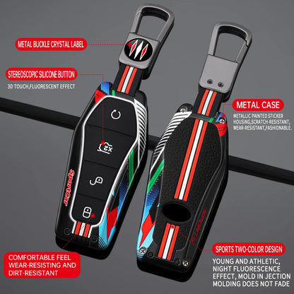 Porte-clés de voiture en alliage de Zinc, pour BYD Han Ev Tang Dm/Qin PLUS/Song Pro/MAX/Yuan Dolphin E2, coque de protection de décoration de clé de voiture
