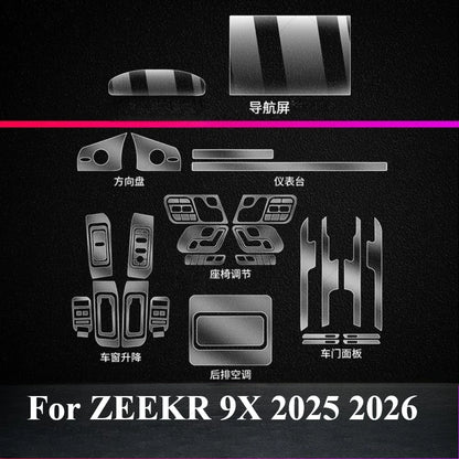 Film de Protection PPF pour ZEEKR 9X 2025 2026, intérieur transparent en TPU LCD, panneau d'équipement de Navigation GPS, Console centrale, accessoires de voiture