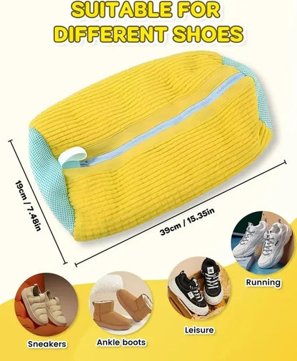 2/1 pièces sac de lavage de chaussures Machine à laver sacs à linge avec fermeture à glissière chaussures sacs de nettoyage chaussures blanchisserie Fibers moelleuses Sneaker