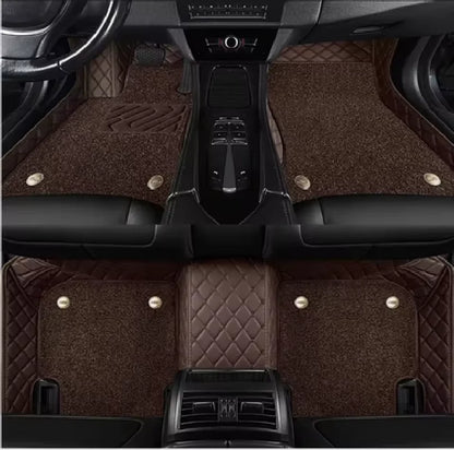 Tapis de sol de voiture personnalisés Double couche, pour Lexus LX LX450 LX460 LX470 LX570, doublures de sol en cuir, accessoires