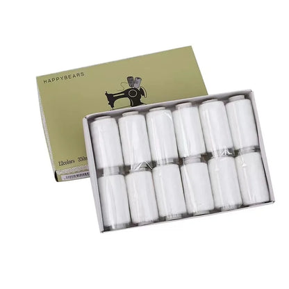 12 pièces fils à coudre tout usage en Polyester pré-enroulé Machine à broder et à coudre bricolage fil à broder fil à coudre 380Yards