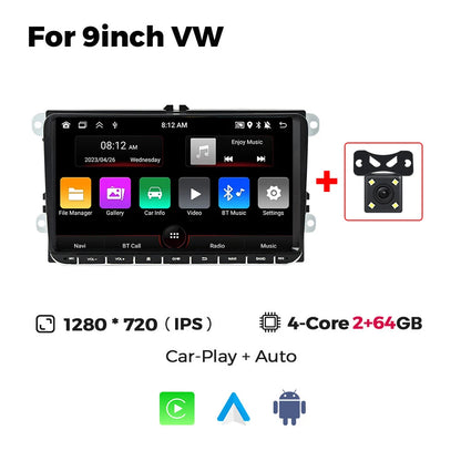 MEKEDE Android Autoradio pour Volkswagen Passat b6 b7 golf 5 6 Polo Jetta Skoda Autoradio multimédia PlayerGPS WiFi RDS Carplay