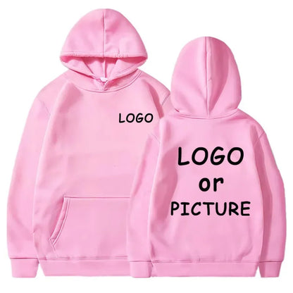 Sweats à capuche décontractés pour hommes et femmes avec logo personnalisé imprimé, sweats à capuche à manches longues automne et hiver, sweat-shirts de style de rue personnalisés.
