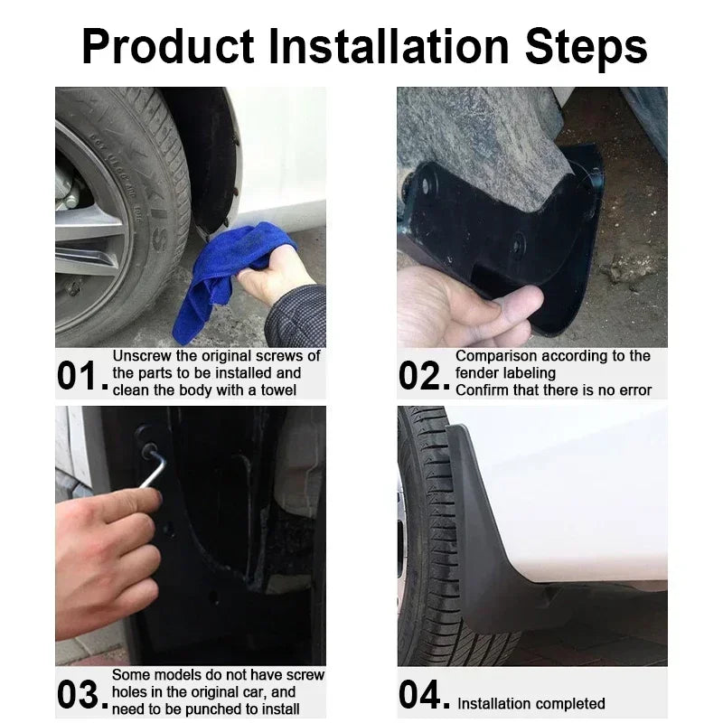 Pour Zeekr 9X accessoires EX1H 2025 2026 2027 4 pièces couvercle de garde-boue de voiture garde-boue roues Protection anti-rayures pneu arrière boue