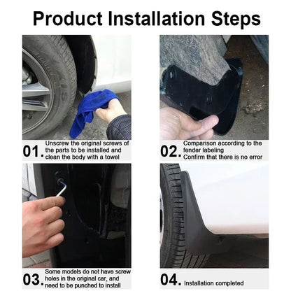 Pour Zeekr 9X accessoires EX1H 2025 2026 2027 4 pièces couvercle de garde-boue de voiture garde-boue roues Protection anti-rayures pneu arrière boue