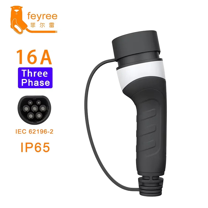 EV Chargeur Vope2 Plug Adaptateur 16A 32A EVSE Chargeur Femelle IEC62196-2 Côté De Voiture Abrtor 1 Phase 3 Phase pour Voiture Électrique