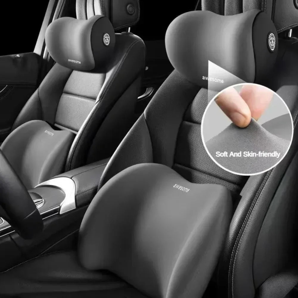Appui-tête de voiture universel, oreiller lombaire en mousse à mémoire de forme, Support lombaire Cervical, oreiller de cou automatique, dossier, intérieur de voiture et de bureau
