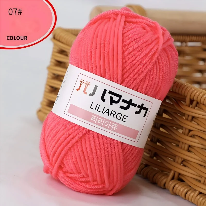 Fil à tricoter en coton doux et épais pour bébé, fil de velours en fibres épaisses pour tricot à la main, fil à crocheter pour pull DIY