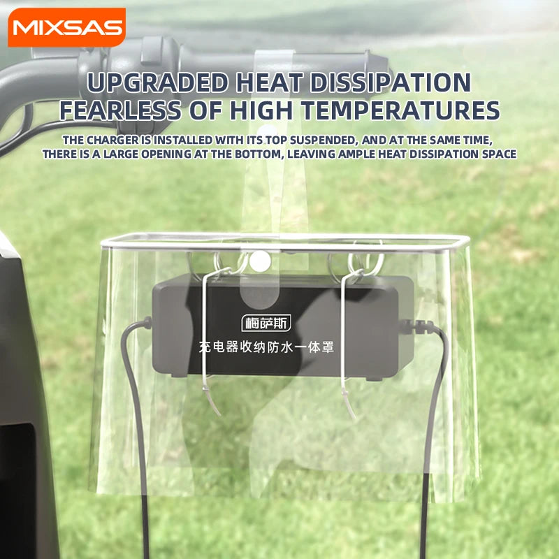 MIXSAS – sac étanche pour chargeur de voiture électrique en PVC, sac polyvalent pour chargeur EV, housse de protection contre la pluie, prise extérieure, boîte de protection anti-poussière