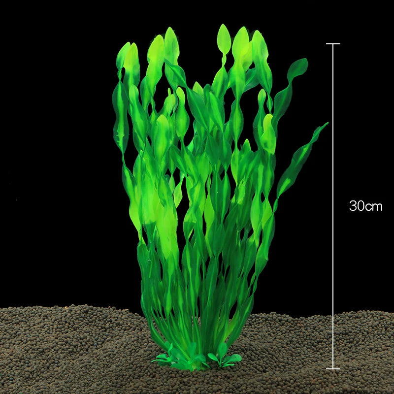 Plantes artificielles décoratives pour aquarium, herbe aquatique en plastique pour décorations d'aquarium, accessoires pour aquarium, plantas acuario