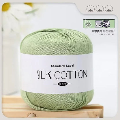 Fil à tricoter chaud et doux pour bébé, 50 g/pièce, dentelle de soie, coton, lait, Crochet, tricoté à la main, fournitures pour tricot à la main, point de croix