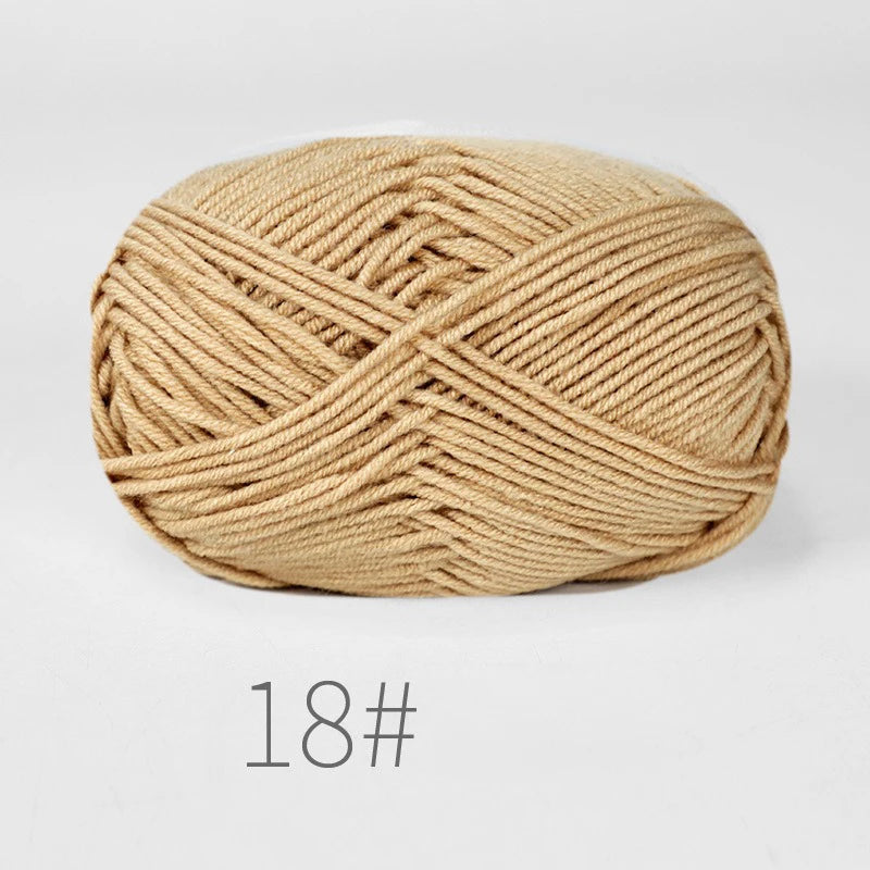 Combinaison de fils de coton au lait, couleurs mélangées, ensemble de fils à tricoter au Crochet pour bricolage artisanal, pull, écharpe, tricot, 5 pièces