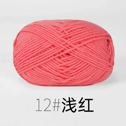 Fil de Lanas teint en coton au lait, 86 couleurs, 4 plis, pour bébé, chapeau, écharpe, pull, poupées, artisanat fait à la main