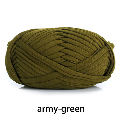 Fil en tissu élastique de 100g 30m de haut, épais, fait à la main, sac tricoté au Crochet, panier de rangement, paquet de matériel de fil au Crochet